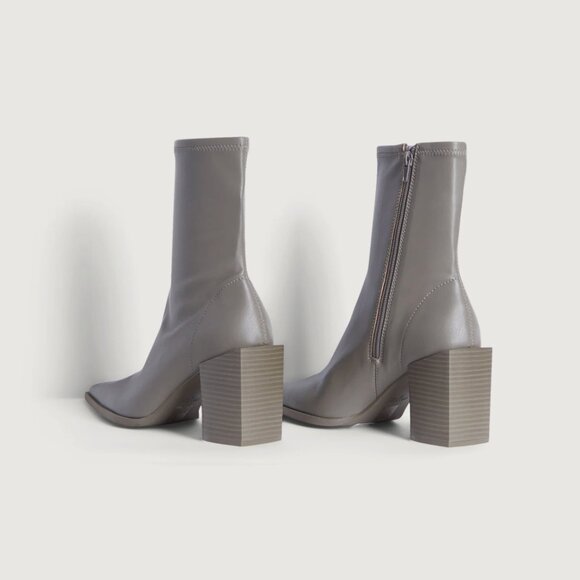 Taupe Structural Ankle Boots - Picture 3 of 4